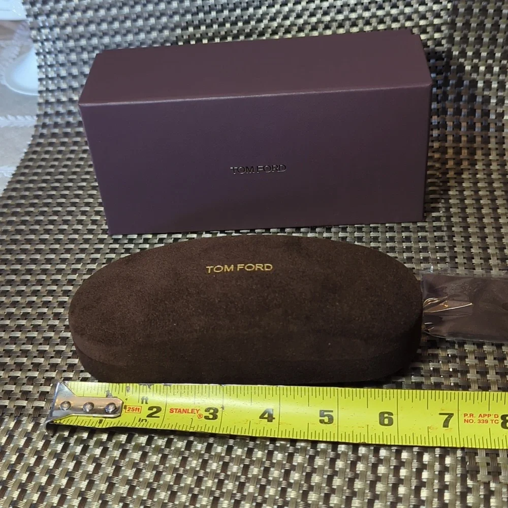 Tom Ford velvet glasses, case, cloth, and box